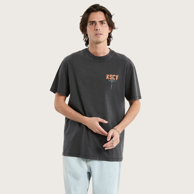 Stormed Relaxed Tee Pigment Black