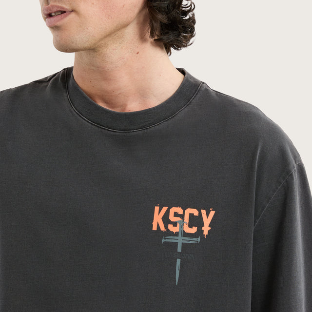Stormed Relaxed Tee Pigment Black