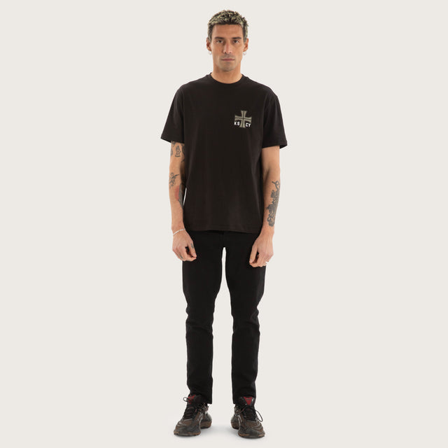 Hollow Relaxed Tee Jet Black
