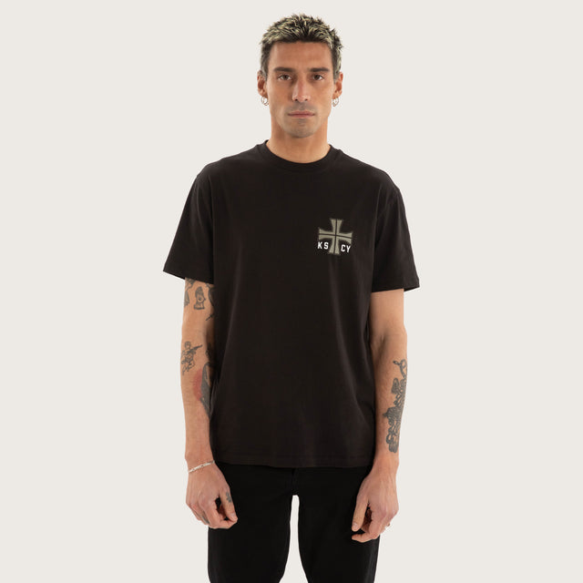 Hollow Relaxed Tee Jet Black