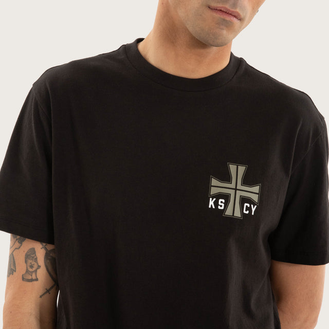 Hollow Relaxed Tee Jet Black