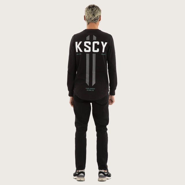 Arcade Dual Curved Longsleeve Tee Jet Black