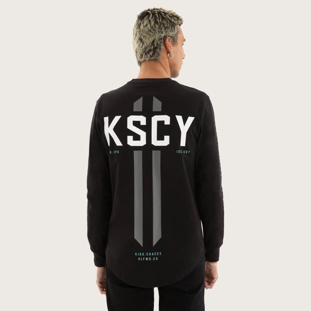 Arcade Dual Curved Longsleeve Tee Jet Black