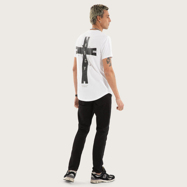 Decay Dual Curved Tee White