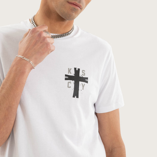 Decay Dual Curved Tee White
