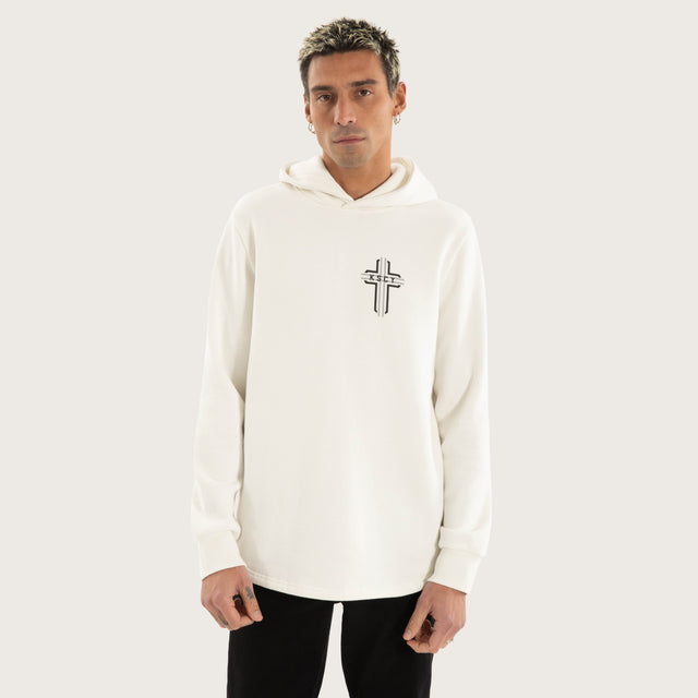 Outpost Dual Curved Hoodie Blanc de Blanc