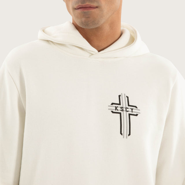Outpost Dual Curved Hoodie Blanc de Blanc