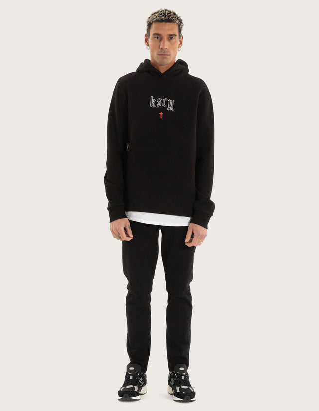 Realm Layered Hoodie Jet Black