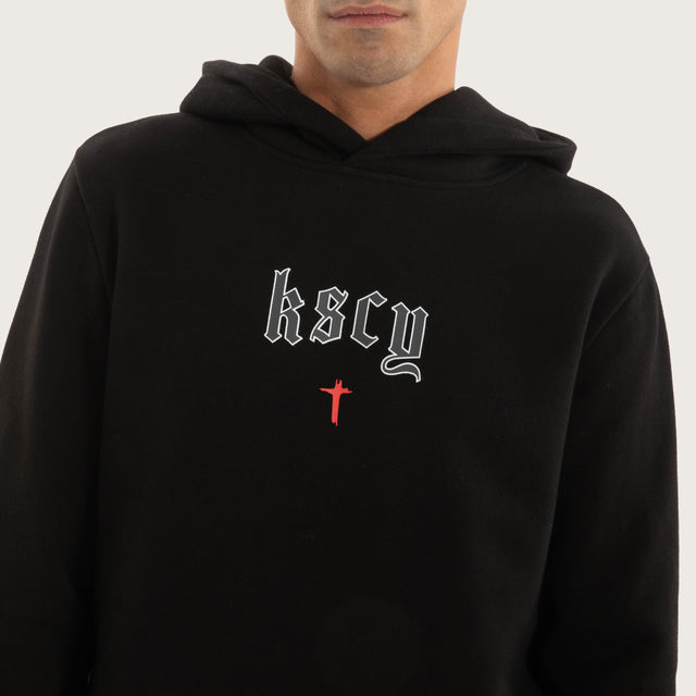 Realm Layered Hoodie Jet Black