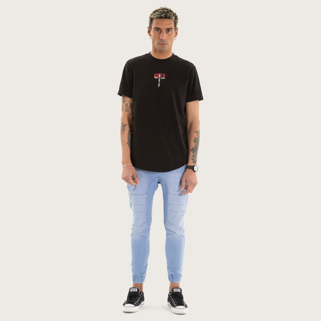Glacier Dual Curved Tee Jet Black