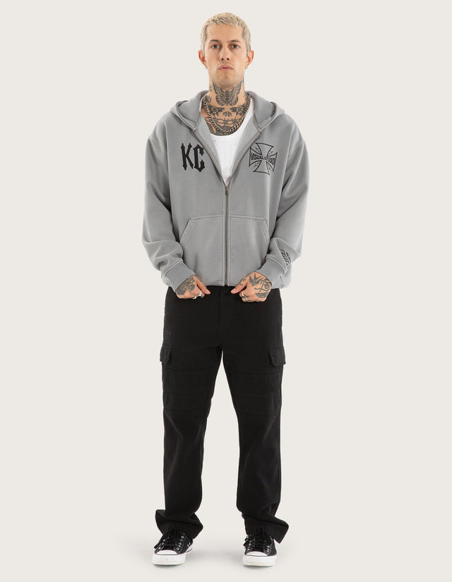 Nocturne Relaxed Zip Hoodie Pigment Ultimate Grey