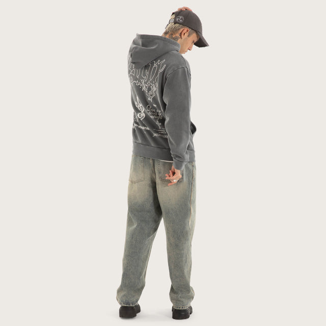 Whisper Relaxed Hoodie Pigment Charcoal
