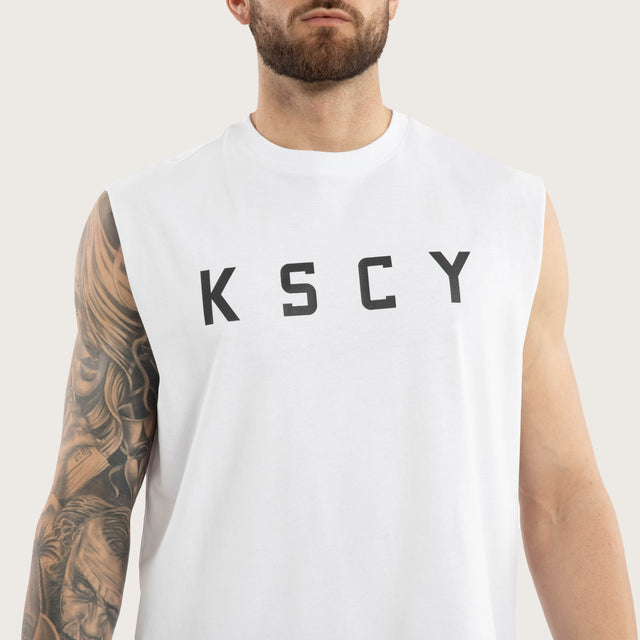 Vigor Split Hem Muscle Optical White