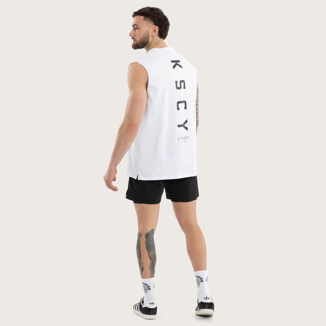 Vigor Split Hem Muscle Optical White