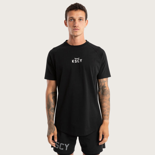 Vital Raglan Dual Curved Tee Jet Black