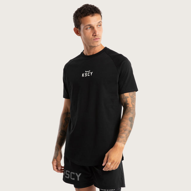 Vital Raglan Dual Curved Tee Jet Black
