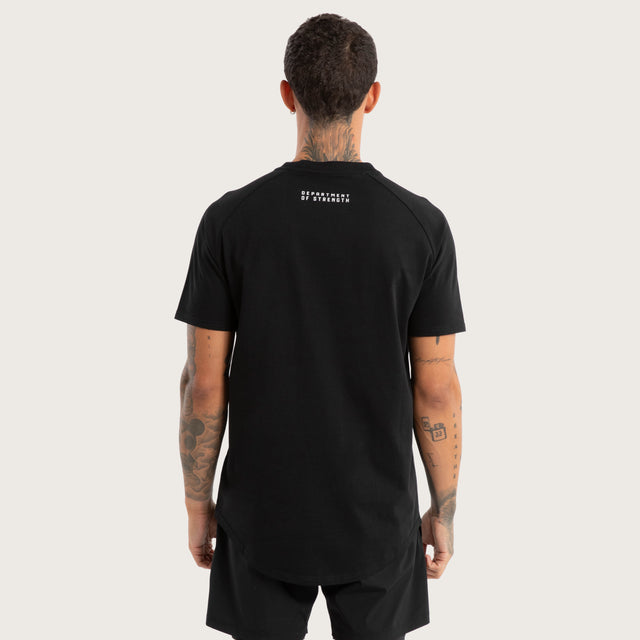 Vital Raglan Dual Curved Tee Jet Black