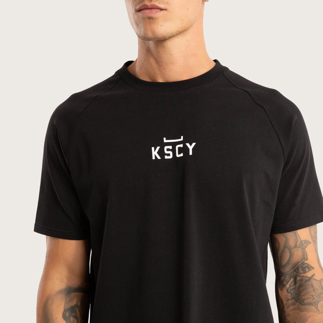 Vital Raglan Dual Curved Tee Jet Black