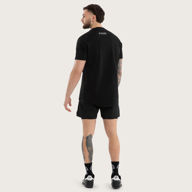 Vital Raglan Dual Curved Tee Jet Black