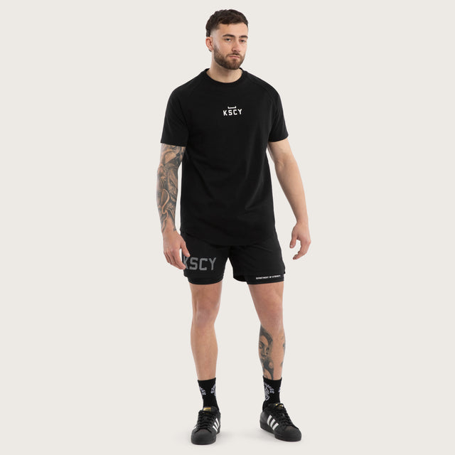 Vital Raglan Dual Curved Tee Jet Black