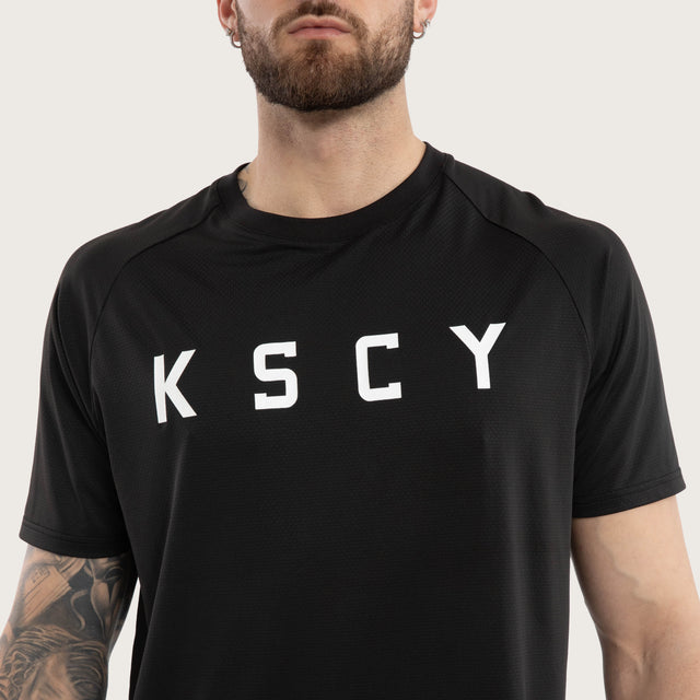 Prime Raglan Dual Curved Tee Jet Black