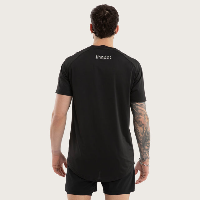 Prime Raglan Dual Curved Tee Jet Black