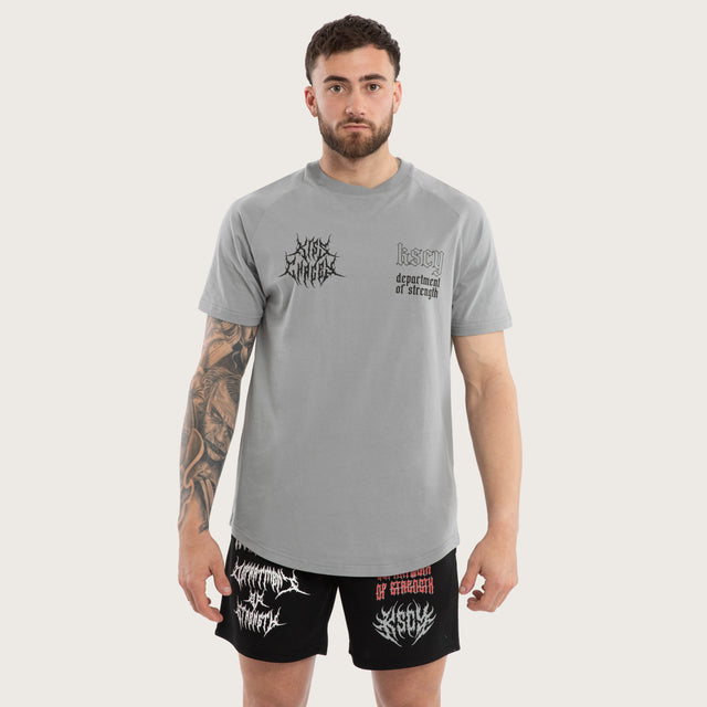 Lineup Raglan Straight Hem Tee Grey