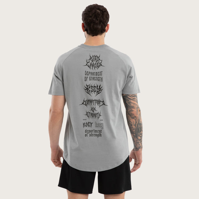 Lineup Raglan Straight Hem Tee Grey