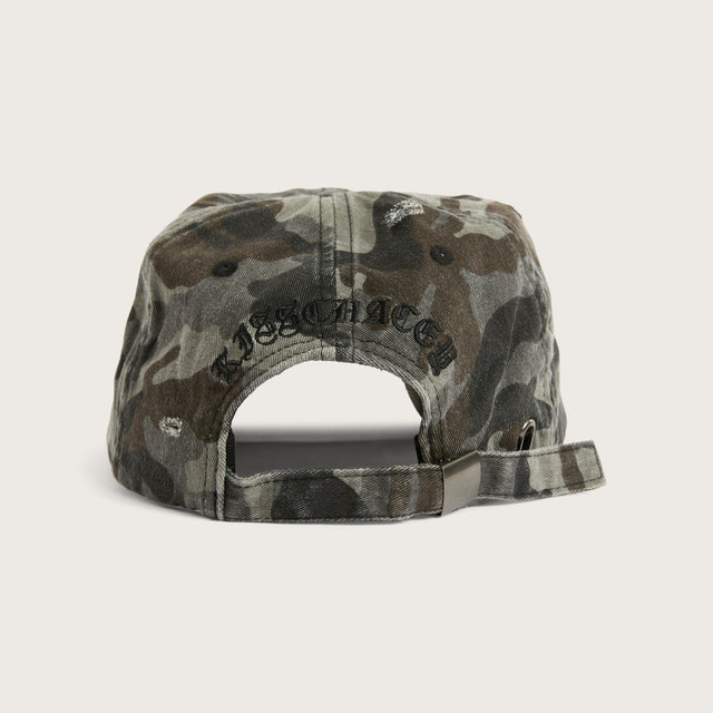Model wears Chaos Camo Dad Cap Light Camo Accessories in Camo - Image 3
