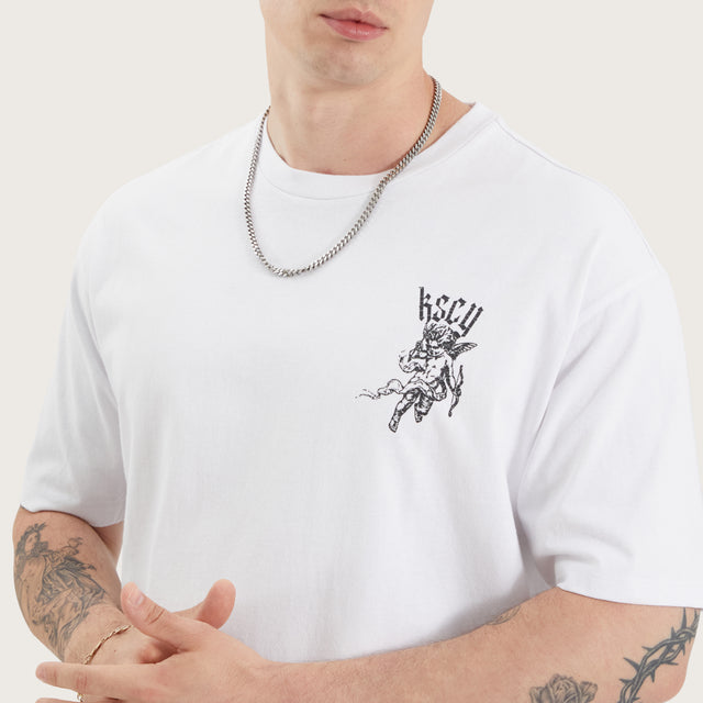Gagie Box Fit Tee Optical White