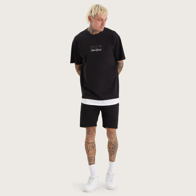 Celtic Box Fit Layer Tee Jet Black