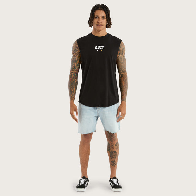 Outlined Dual Curved Muscle Jet Black