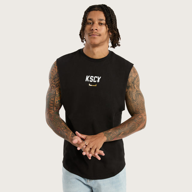 Outlined Dual Curved Muscle Jet Black
