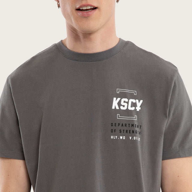 Department Dual Curved Tee Charcoal