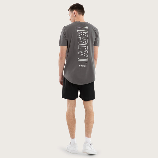 Department Dual Curved Tee Charcoal