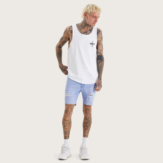 Advisor Raw Muscle Tank Optical White