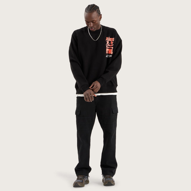 Hardwork Crew Sweater Jet Black