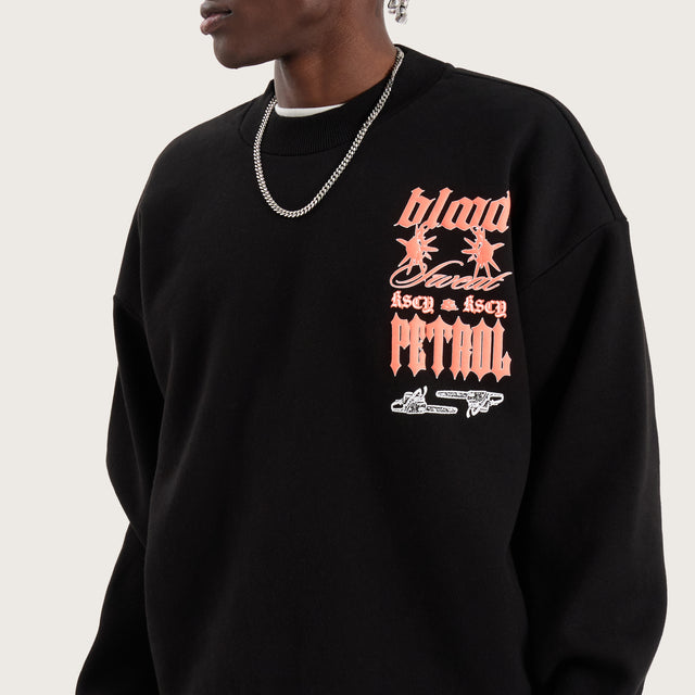 Hardwork Crew Sweater Jet Black