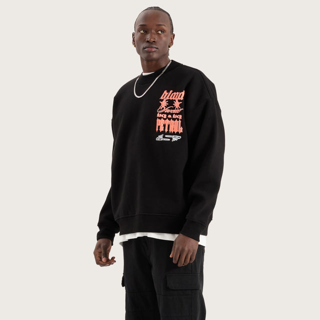 Hardwork Crew Sweater Jet Black