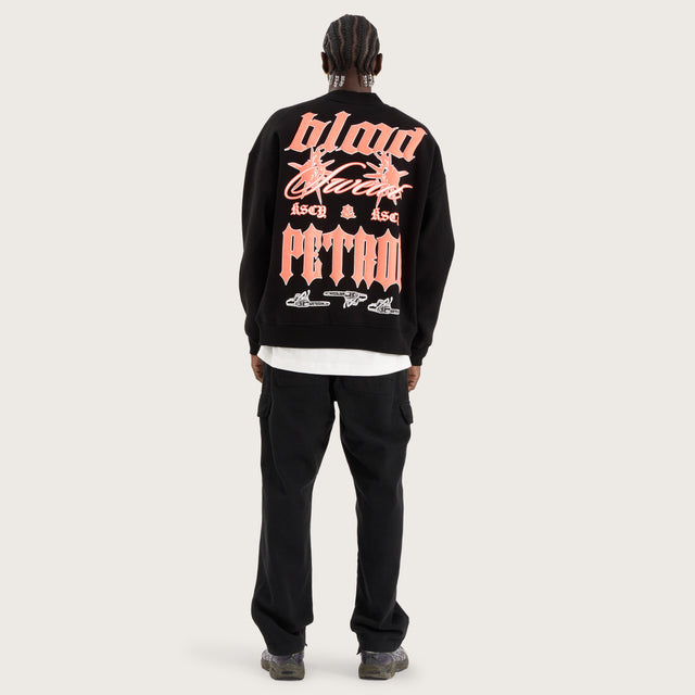 Hardwork Crew Sweater Jet Black