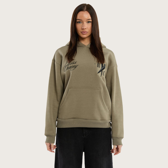 Nailed Relaxed Hoodie Khaki