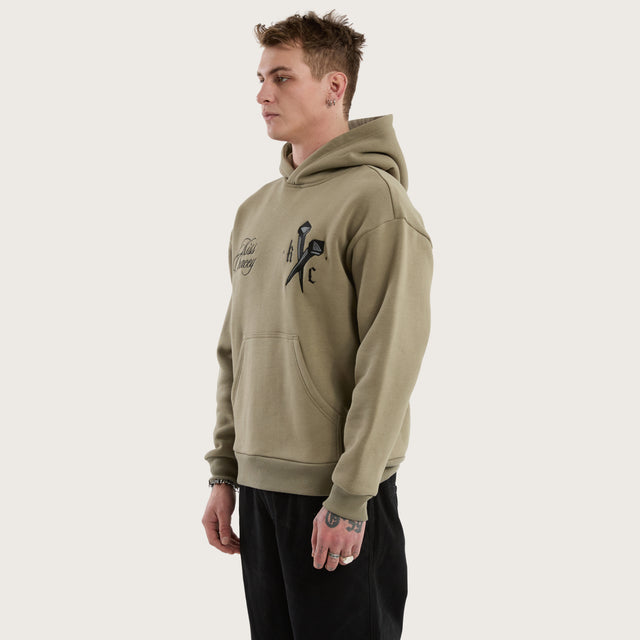 Nailed Relaxed Hoodie Khaki