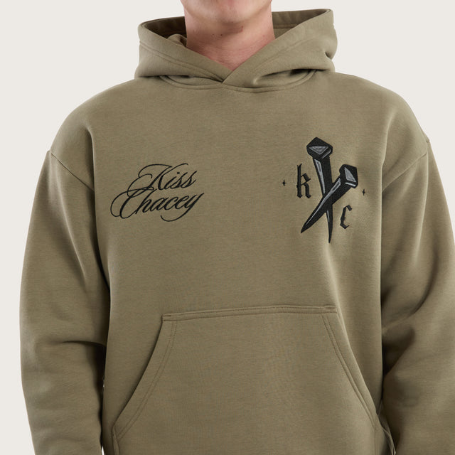 Nailed Relaxed Hoodie Khaki