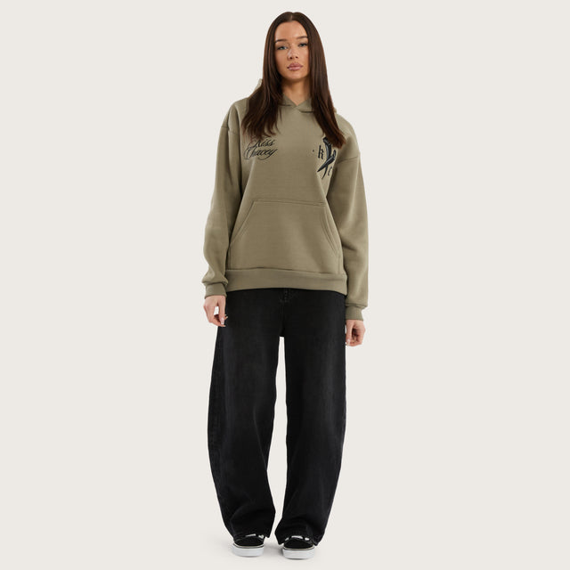 Nailed Relaxed Hoodie Khaki