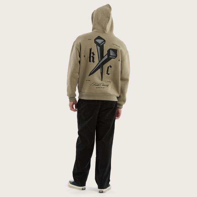 Nailed Relaxed Hoodie Khaki