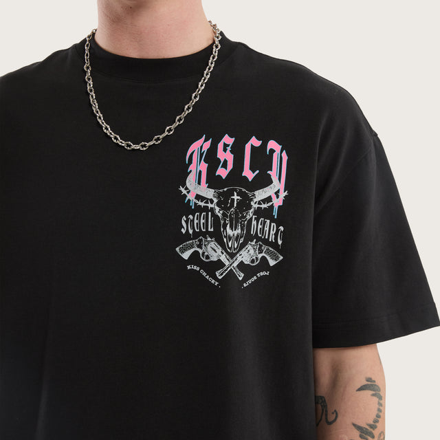 Steel Heart Street Tee Jet Black