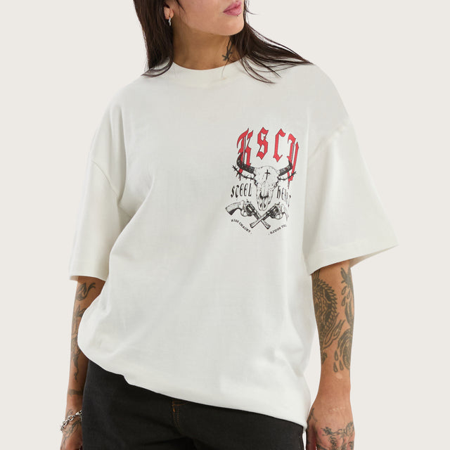 Steel Heart Street Tee Natural White
