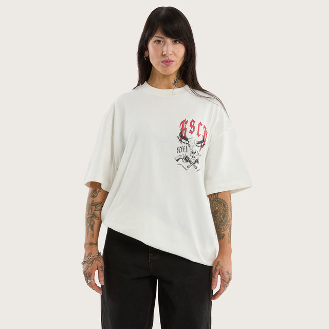 Steel Heart Street Tee Natural White