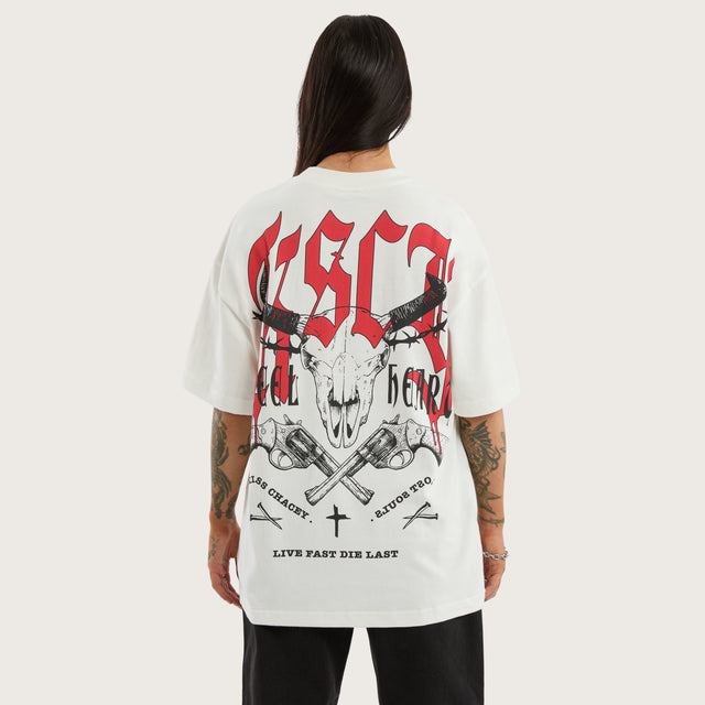Steel Heart Street Tee Natural White