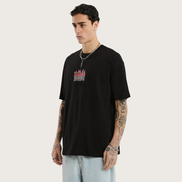 Rebel Box Fit Tee Jet Black